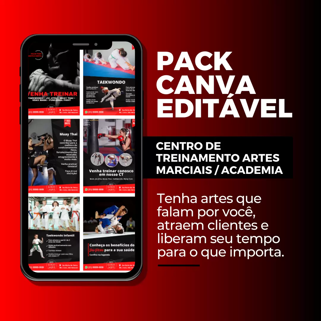 Capa Pack Editável Centro de Treinamento Artes Marciais _ Academia
