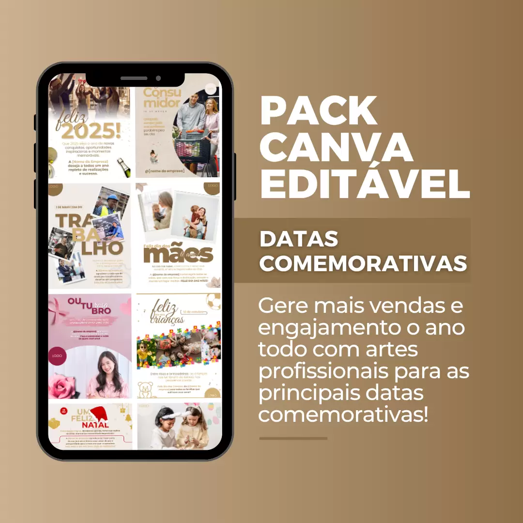 Capa Pack Editável Datas comemorativas
