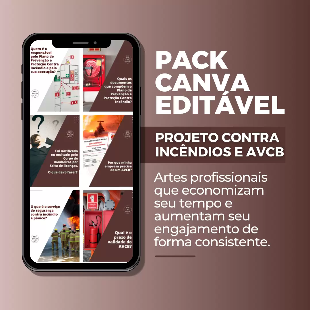 Capa Pack Editável Projeto Contra Incêndios e AVCB