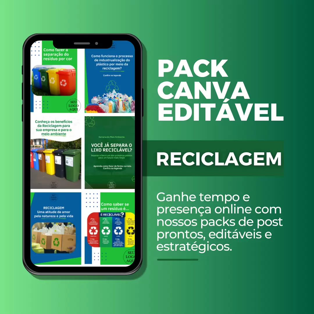 Capa Pack Editável Reciclagem