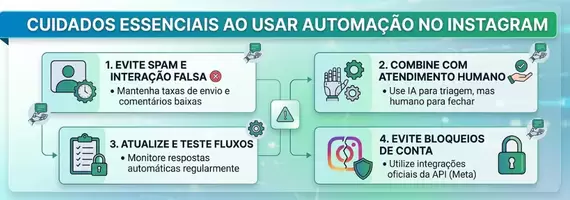 Cuidados ao usar automação no Instagram